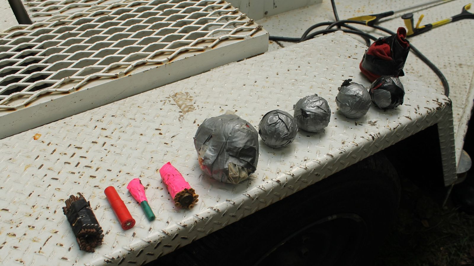 Fourteen IEDs were found at O'Neal's home. Pic: Polk County Sheriff's Office