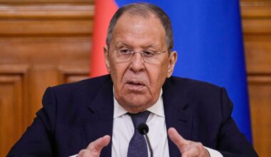 Sergei Lavrov called discussions about security guarantees for Ukraine a 'road to nowhere'. Pic: Reuters