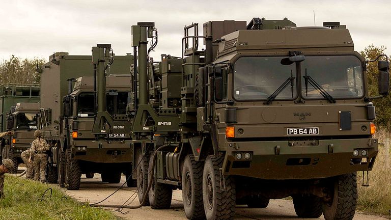 Soldiers demonstrating the Sky Sabre air defence missile system. Pic: MoD
