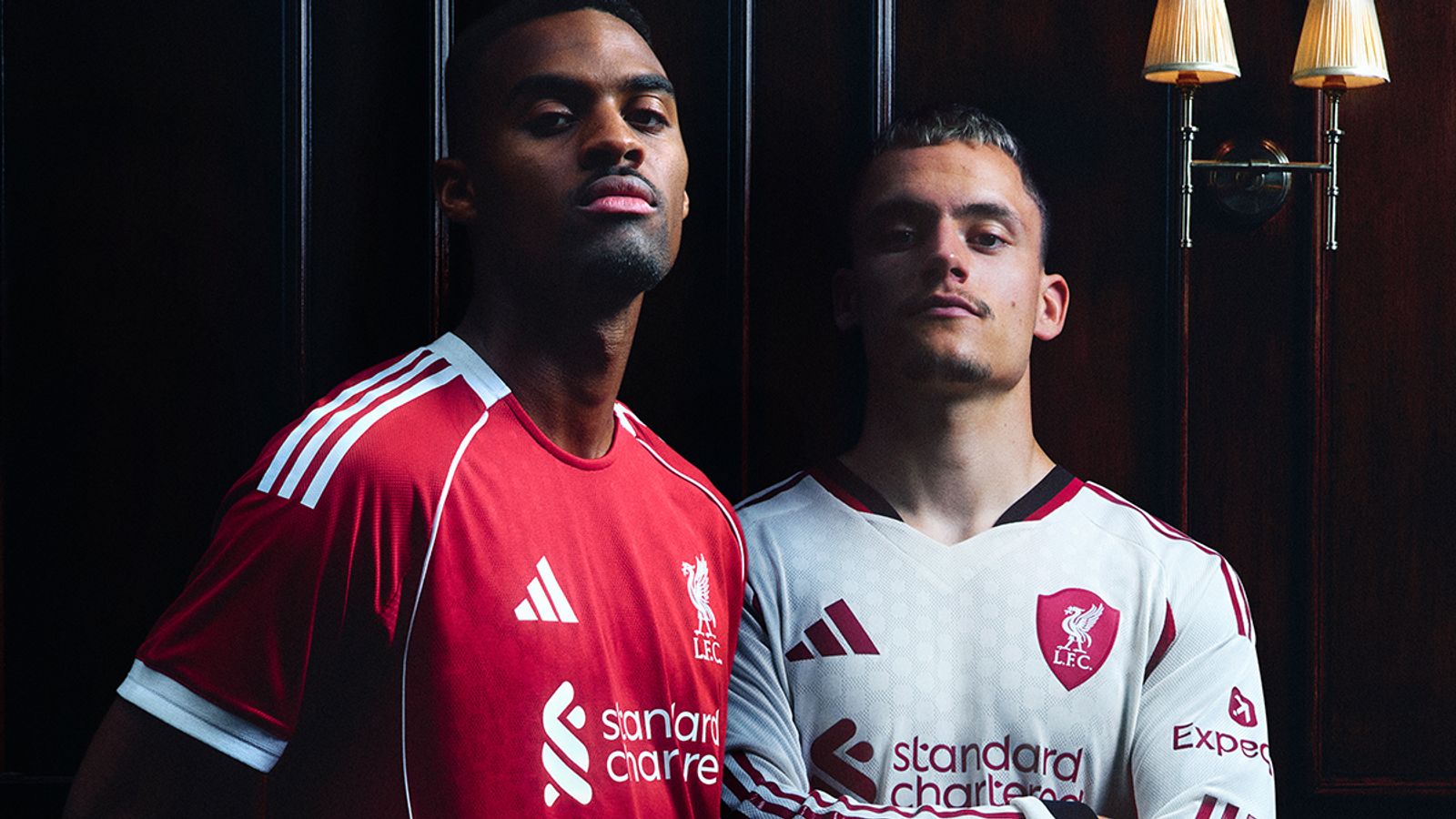 Liverpool have revealed their home and away kits for the 2025/26 season (picture courtesy of adidas)