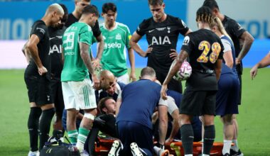 James Maddison looked in real discomfort as he was stretchered off