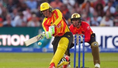 Trent Rockets' Tom Banton in action during the Hundred Men's match at Edgbaston, Birmingham. Picture date: Friday August 8, 2025.
