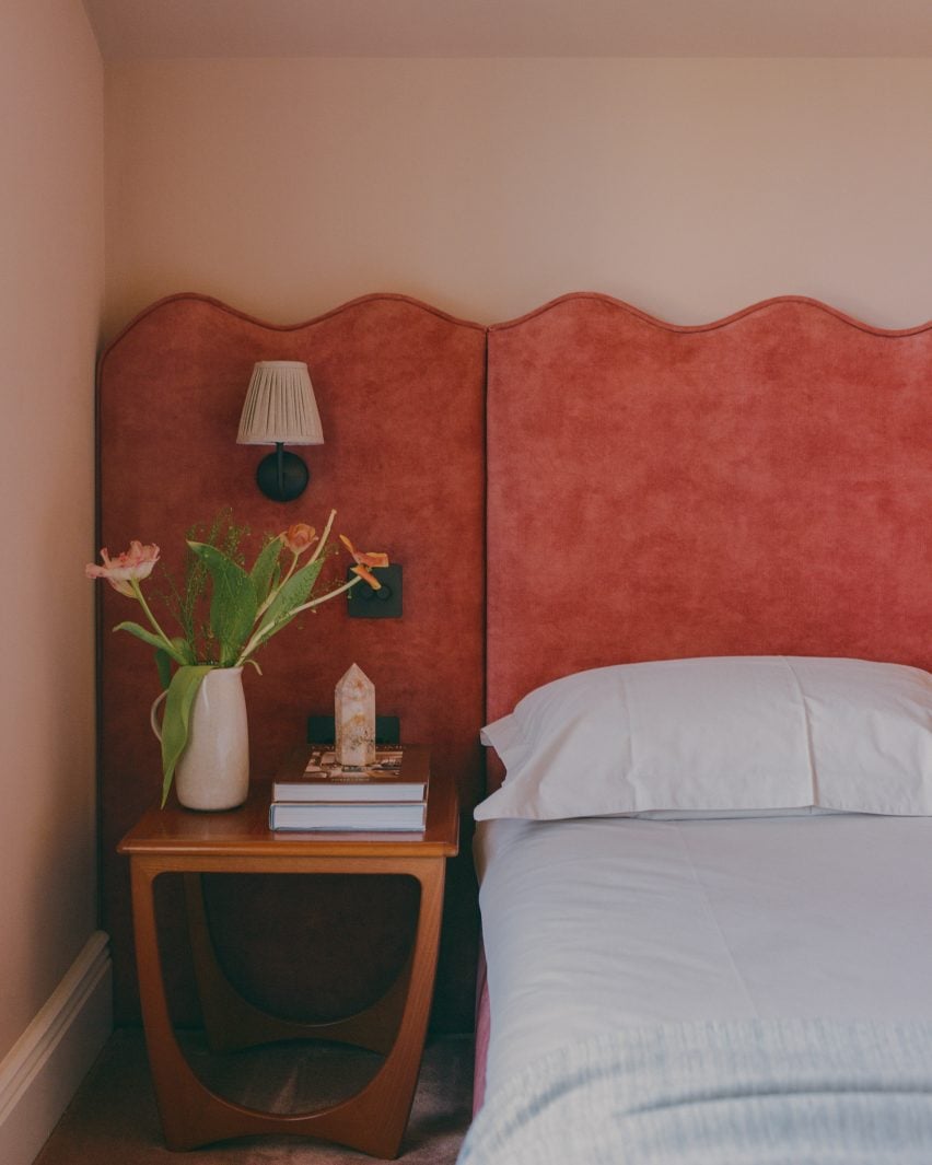 Pink bedroom in a home renovation by Studio McW