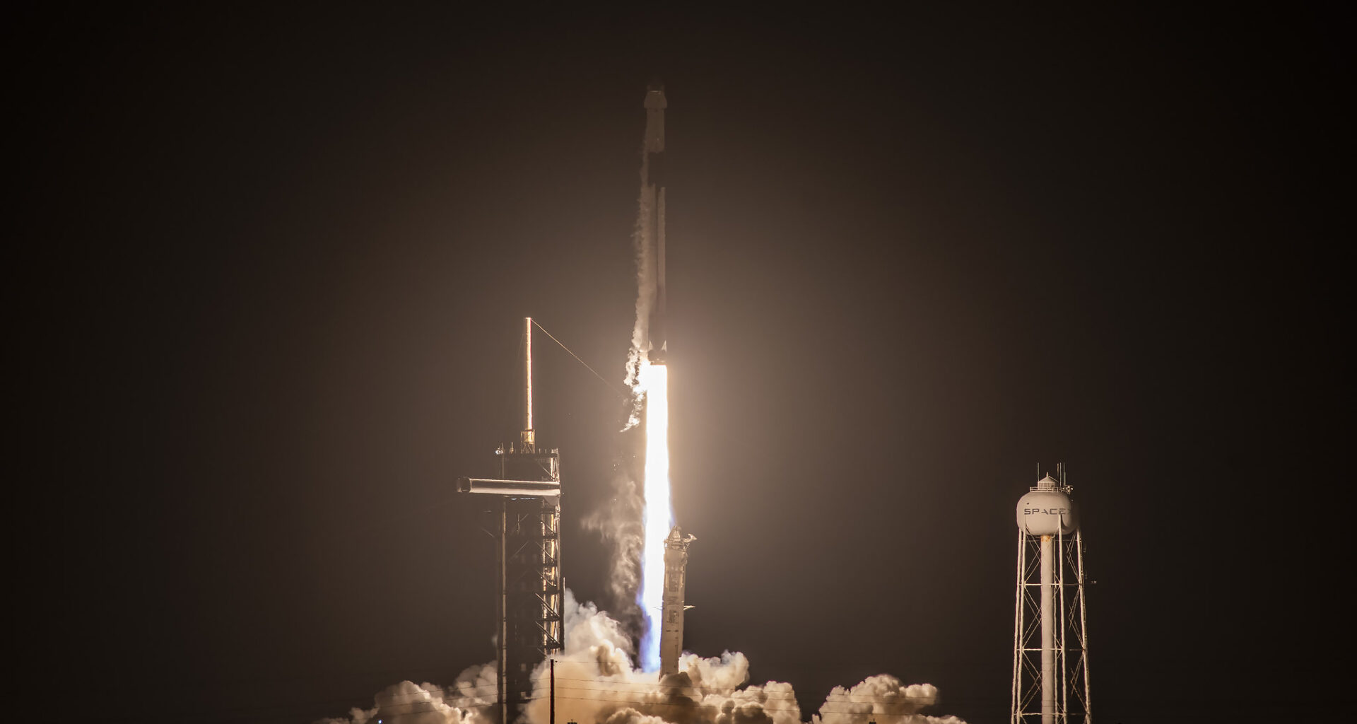 The SpaceX Falcon 9 rocket carrying the Dragon spacecraft lifts off from Launch Complex 39A at NASA’s Kennedy Space Center in Florida on Monday, April 21, 2025, on the company’s 32nd commercial resupply services mission for the agency to the International Space Station. Liftoff was at 4:15 a.m. EDT.