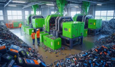 Illustration of the Princeton NuEnergy battery recycling facility in Chester, South Carolina.
