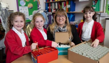 Homebuilder donates stationary to Shirley primary school