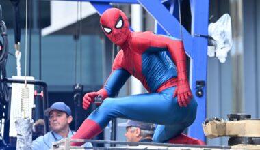 Watch moment Spider-Man star Tom Holland stops filming to meet fans in Glasgow