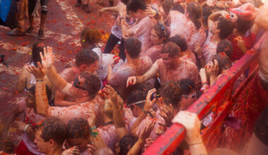 Thousands gather in Spain for the world's most famous food fight -