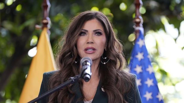 Kristi Noem says U.S. will paint Mexico border wall black in bid to make it hotter, harder to climb