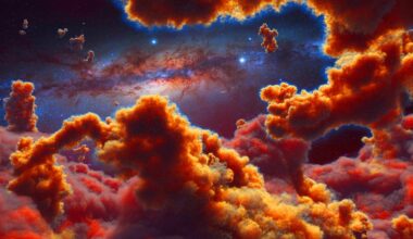 Illustration of the Midpoint cloud, a Giant Molecular Cloud within the Milky Way.