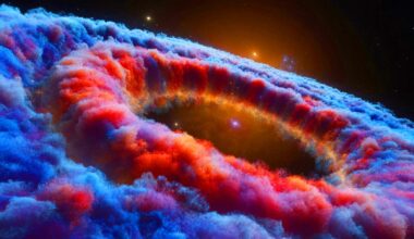 Illustration of the discovery of the Midpoint cloud, a Giant Molecular Cloud within the Milky Way.