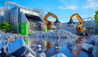 Illustration of Speira's innovative recycling facility utilizing advanced technologies and AI for enhanced sustainability and transparency.