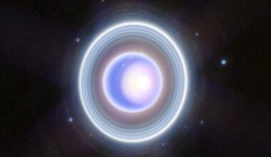 An image of Uranus taken by the James Webb Space Telescope