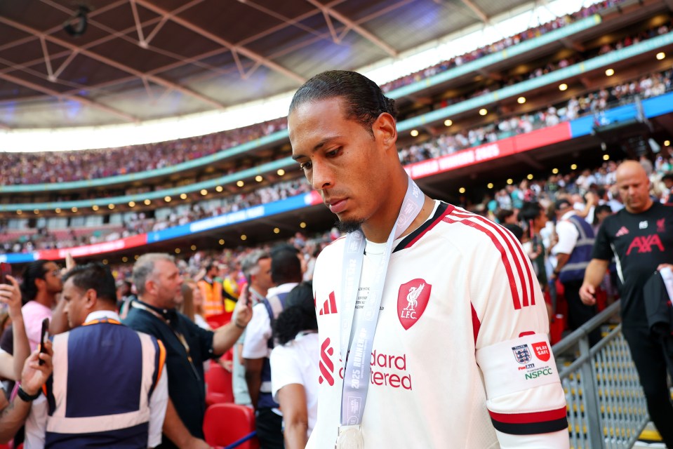 Van Dijk has lost two consecutive matches at Wembley