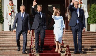 European leaders go to Moldova to mark its Independence Day ahead of key election