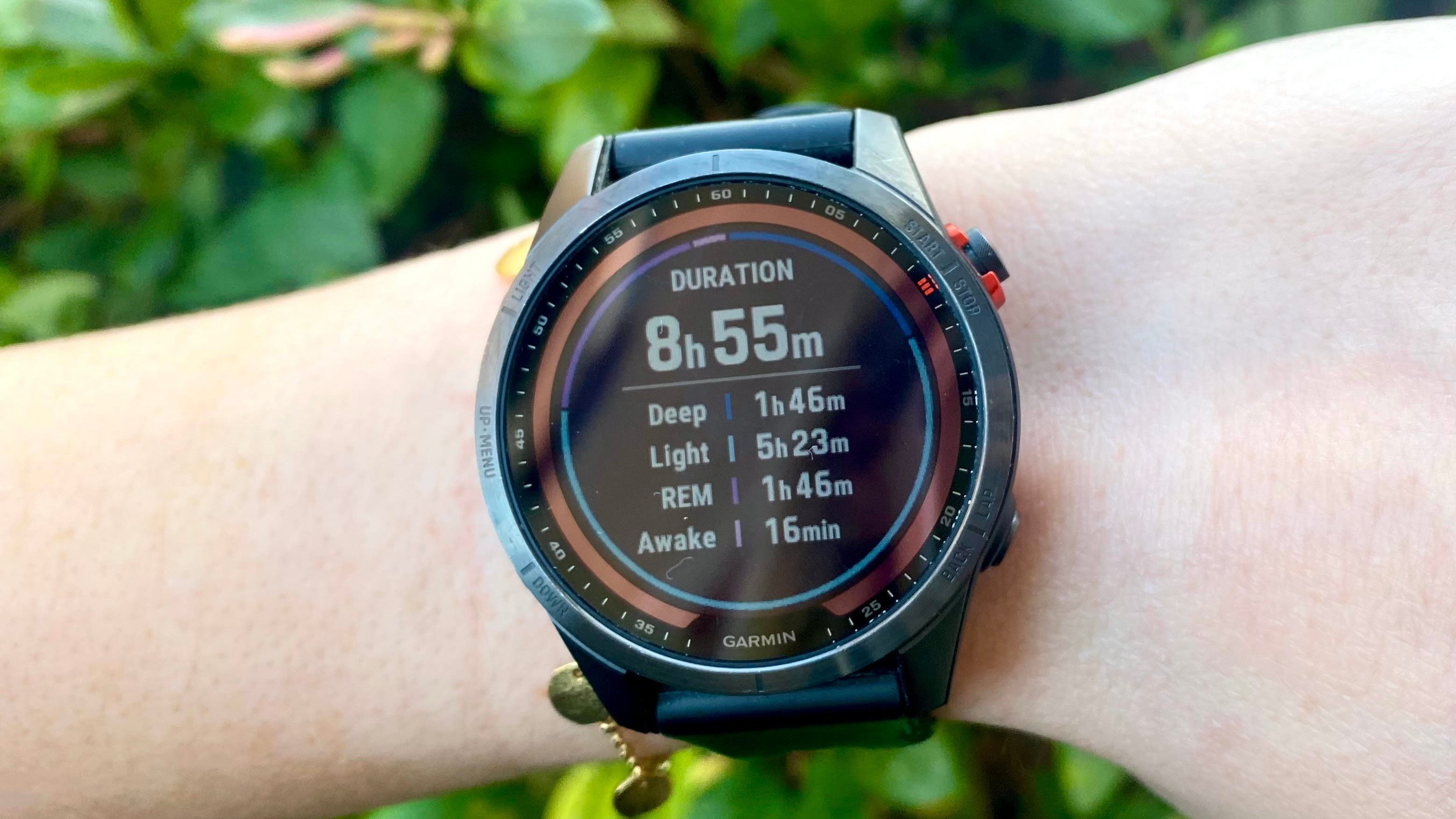 a photo of someone's sleep score on the Garmin Fenix 7S