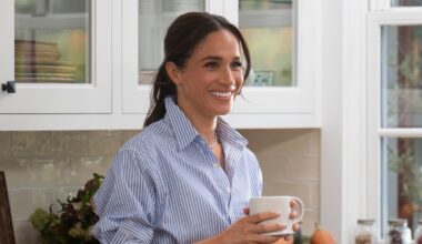 Meghan Markle in her kitchen