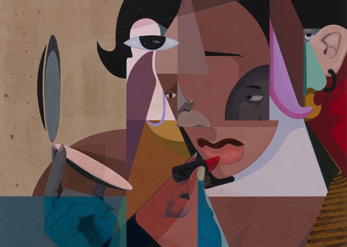 A love for geometry and exploded compositions fuel Yomi’s figurative paintings