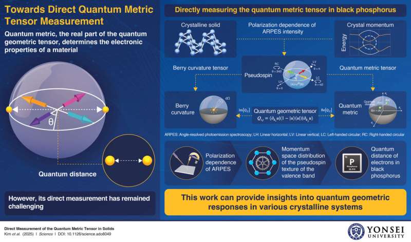 Yonsei University researchers directly measure quantum metric tensor in real material