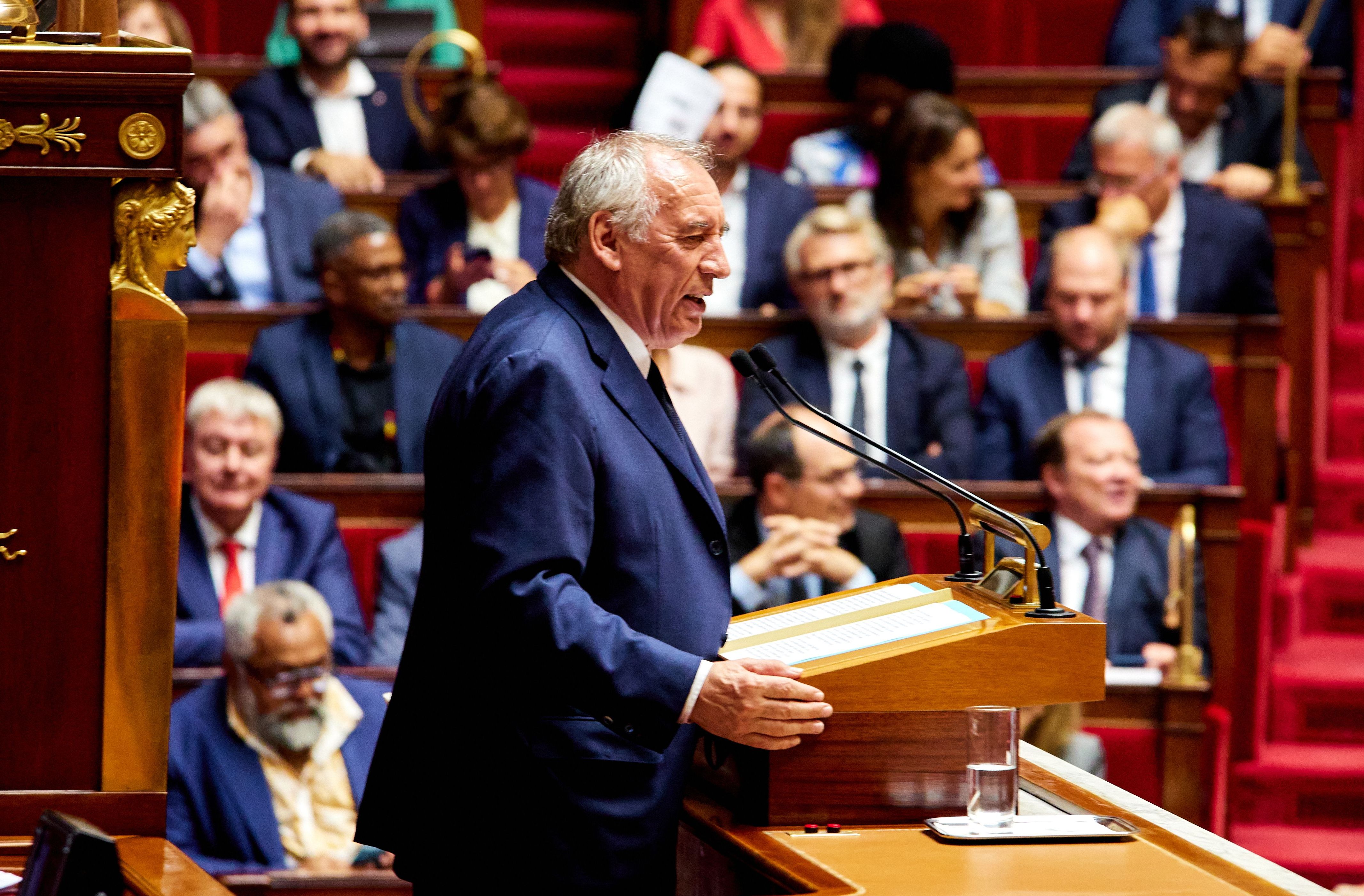 Francois Bayrou will tender his resignation as prime minister on Tuesday