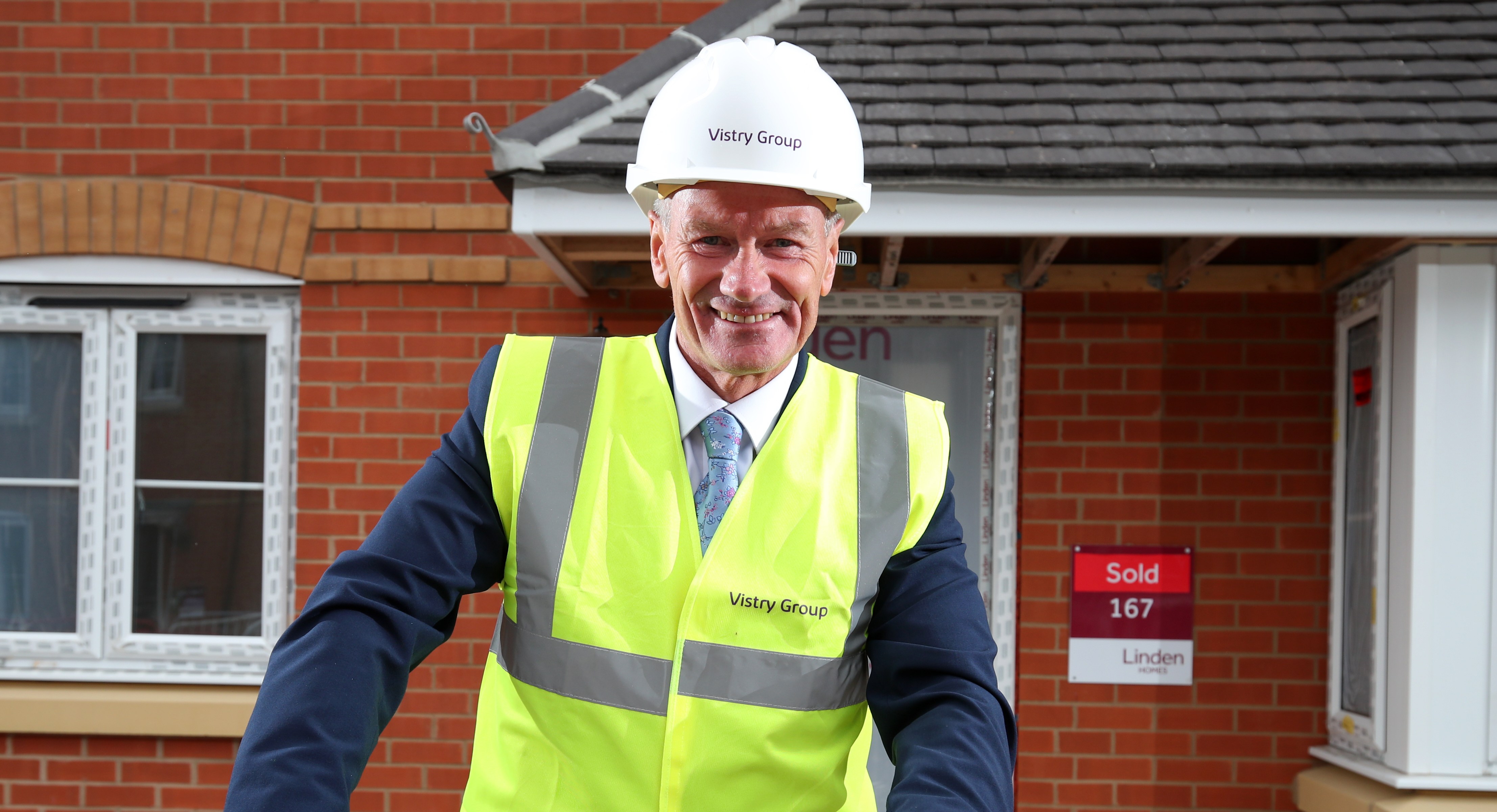 Greg Fitzgerald, CEO of Vistry Group, at a construction site.