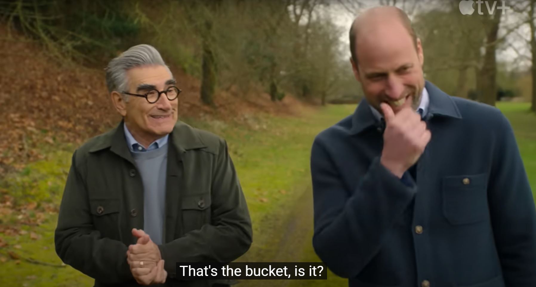 Eugene Levy and Prince William in The Reluctant Traveler.