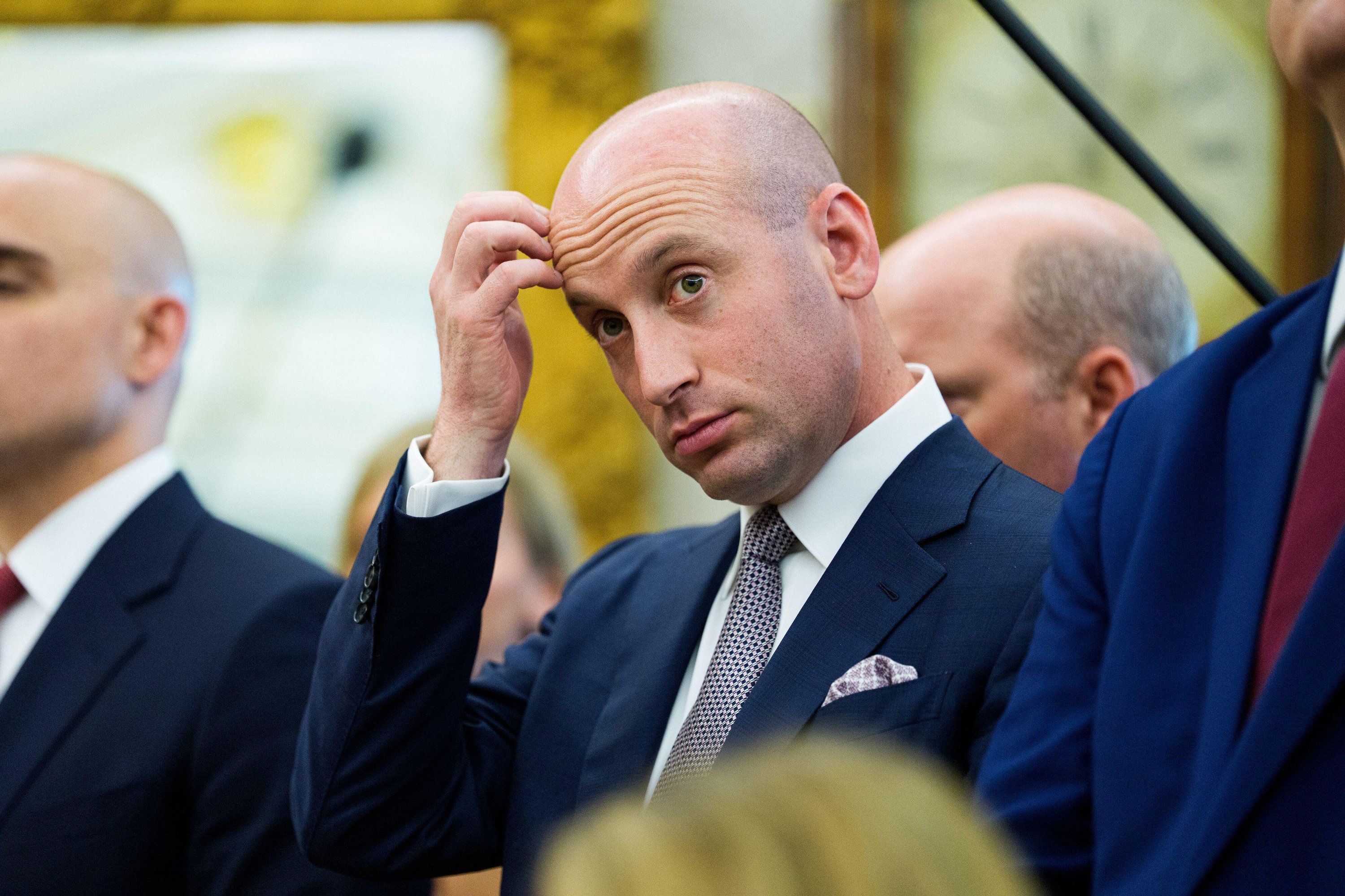 Stephen Miller at a White House meeting.