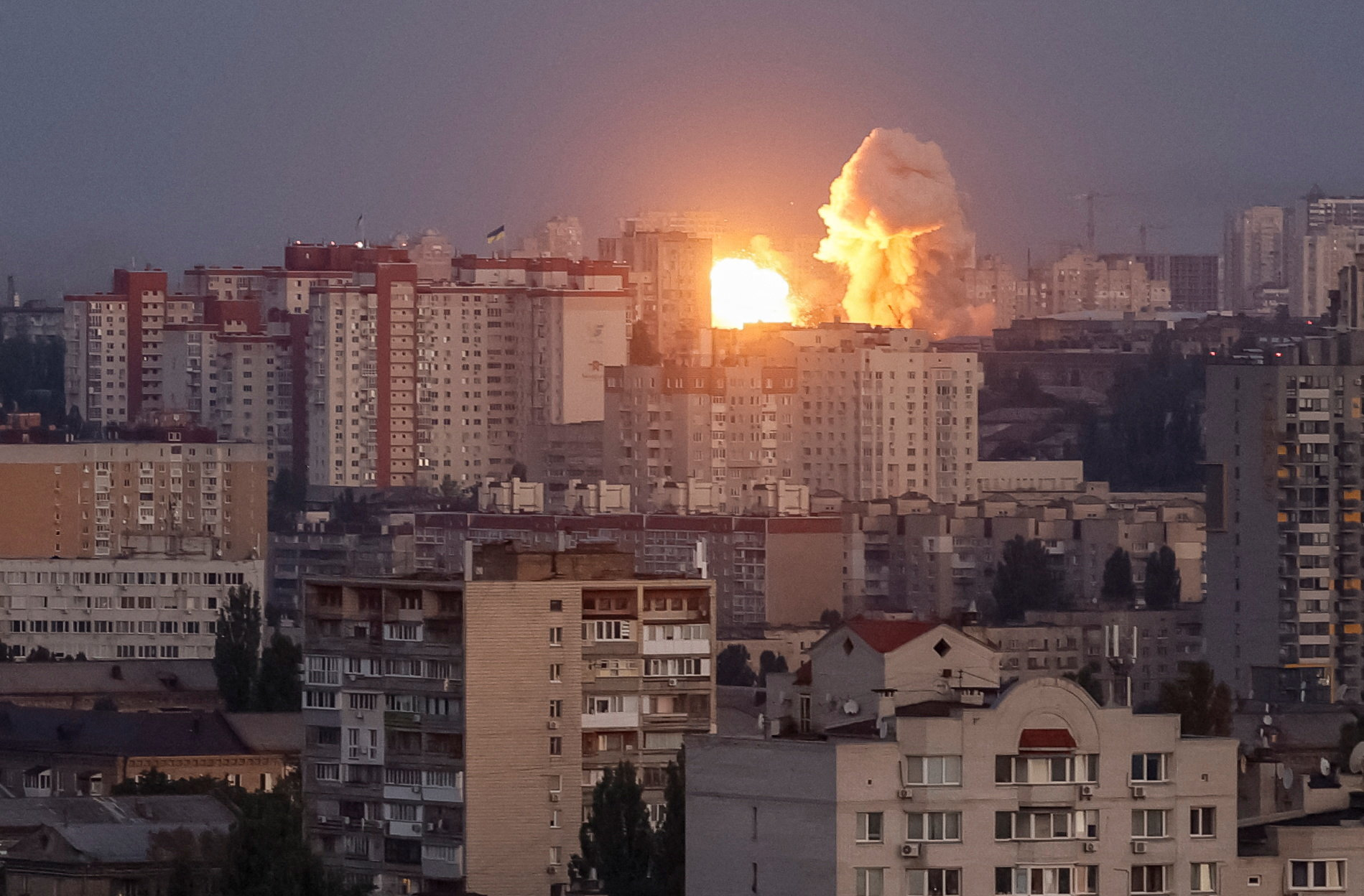President Zelensky condemned the Russian attacks which targeted several major cities