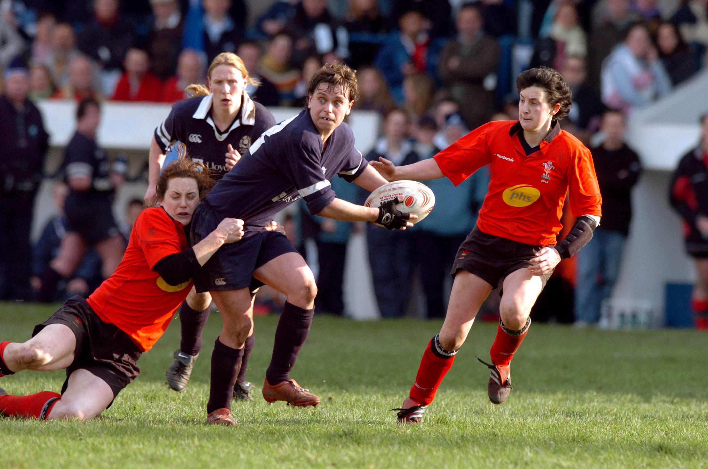 Women's rugby match between Wales and Scotland.