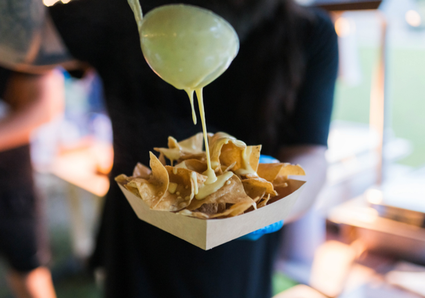 Treats include nachos at the open-air cinema at Calderstones Park
