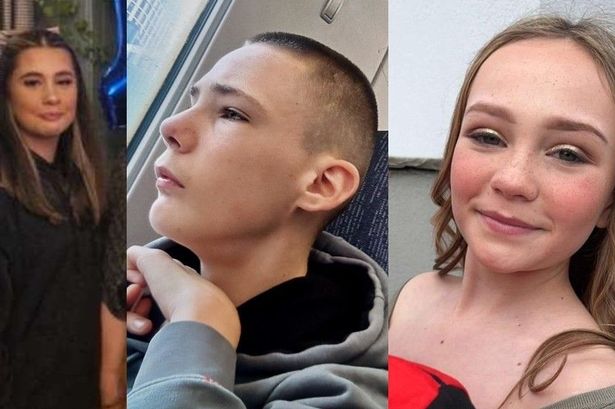 The three youngsters are pictured beside each other. Emily has brown hair, Logan has short brown hair and Talisha has fair hair