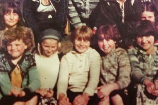 Smiling faces - children visiting "Salford by the Sea" at Prestatyn in the 1960s.