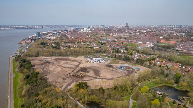 The Festival Gardens site in South Liverpool