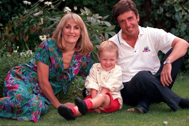 John pictured with wife Lynn Faulds-Wood and their son Nick