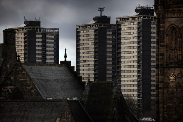 The Seven Sisters tower blocks in Rochdale