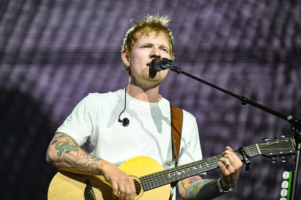 Ed Sheeran performs onstage at the 2025 Coachella Valley Music And Arts Festival 