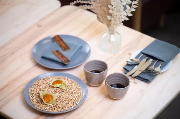A plate of food at a restaurant