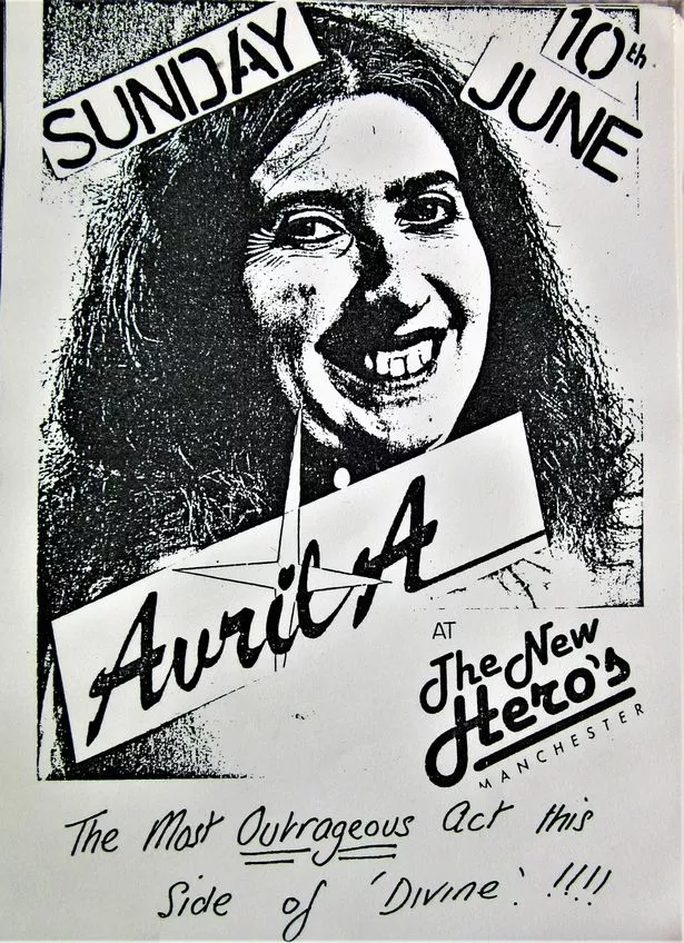 A poster advertising Avril A's performance at The New Hero's on Sunday 10 June, 1984