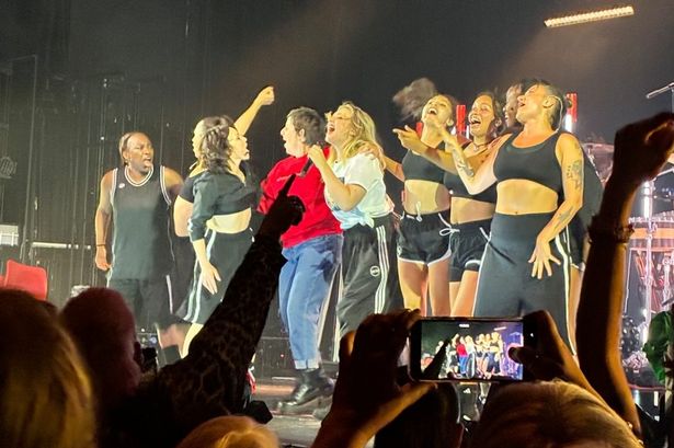 A former Coronation Street star made a surprise appearance during gig at Manchester Academy on Sunday night