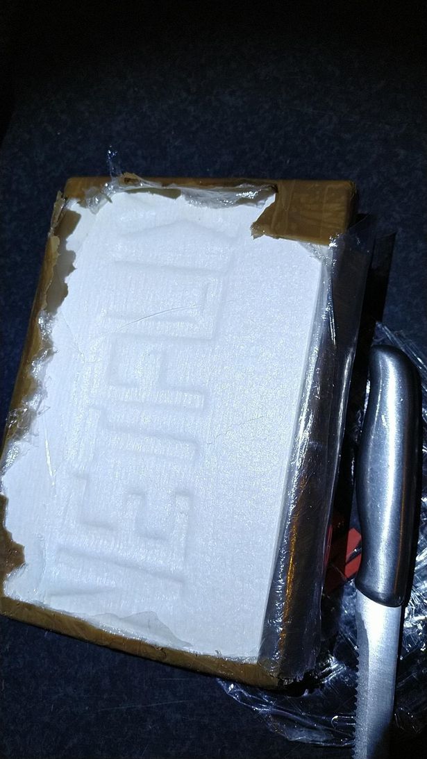 A block of cocaine recovered following the arrests of Joseph Toole and Lawrence Hill