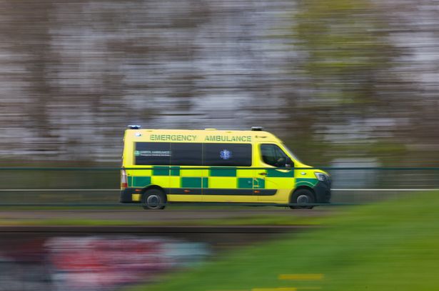 File photo of an emergency ambulance responding to a call