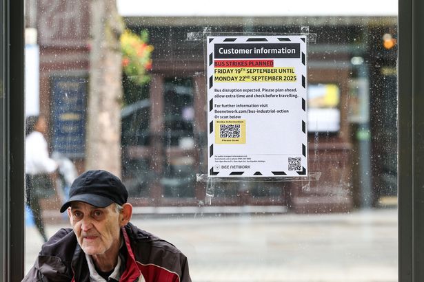 Signs warning passengers during last week's strike