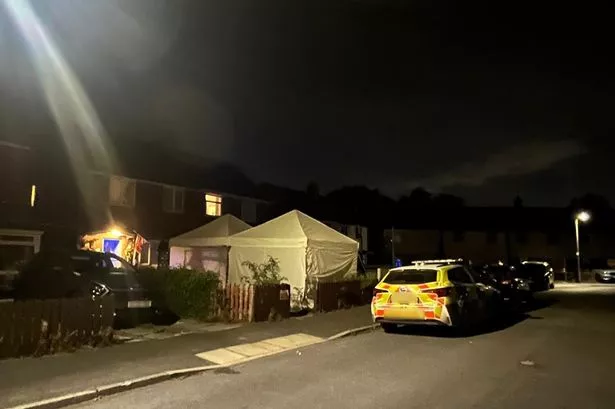 Two tents have been put in place outside a house on Livingstone Road, Leasowe