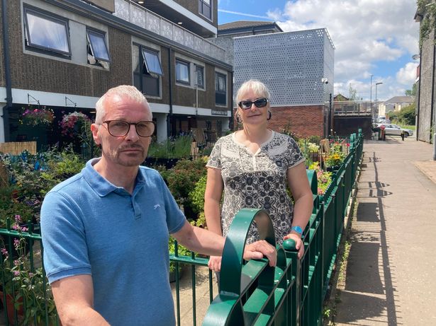 David Crabtree and Jane Taylor, who are campaigning against demolition on Lower Falinge