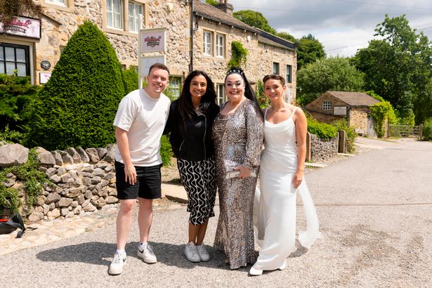 Mirror's Sanjeeta with Bradley Johnson, Lisa Riley and Rosie Bentham 