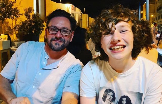 Johnny Santer and his son Gabriel, who died after falling from a multi-story car park in Liverpool 