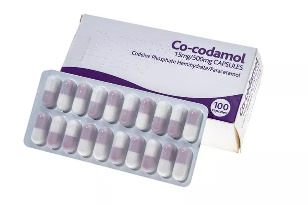 A box of generic co-codamol tablets