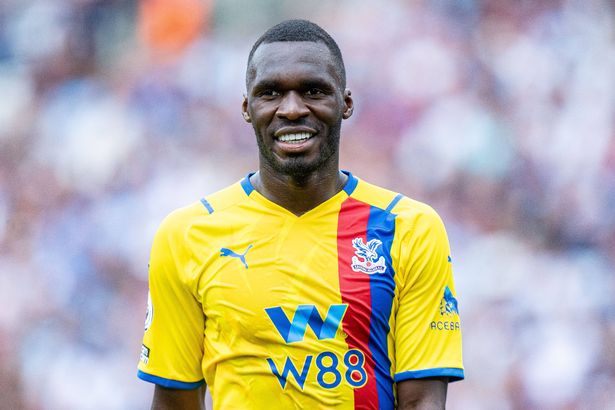 Christian Benteke of Crystal Palace looks on