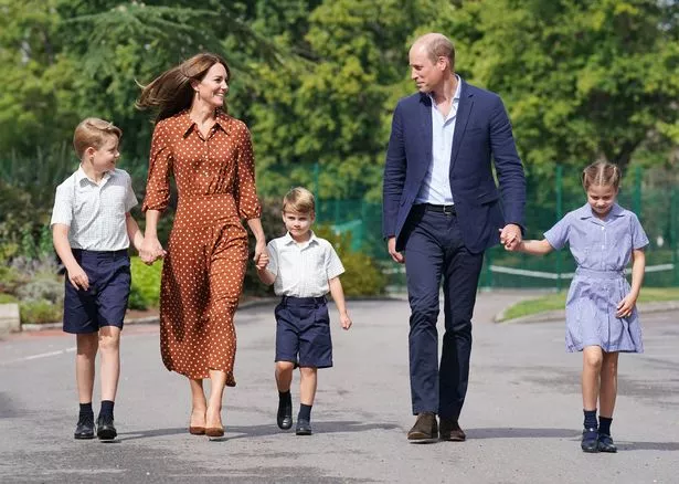 William and Kate with their three children
