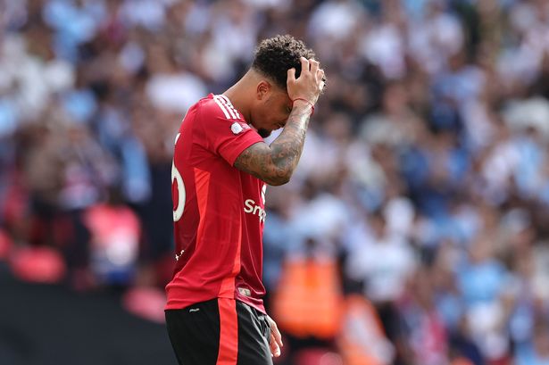 Manchester United winger Jadon Sancho is on loan at Aston Villa
